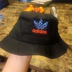 Adidas Black Bucket Hat with Embroidered Logo